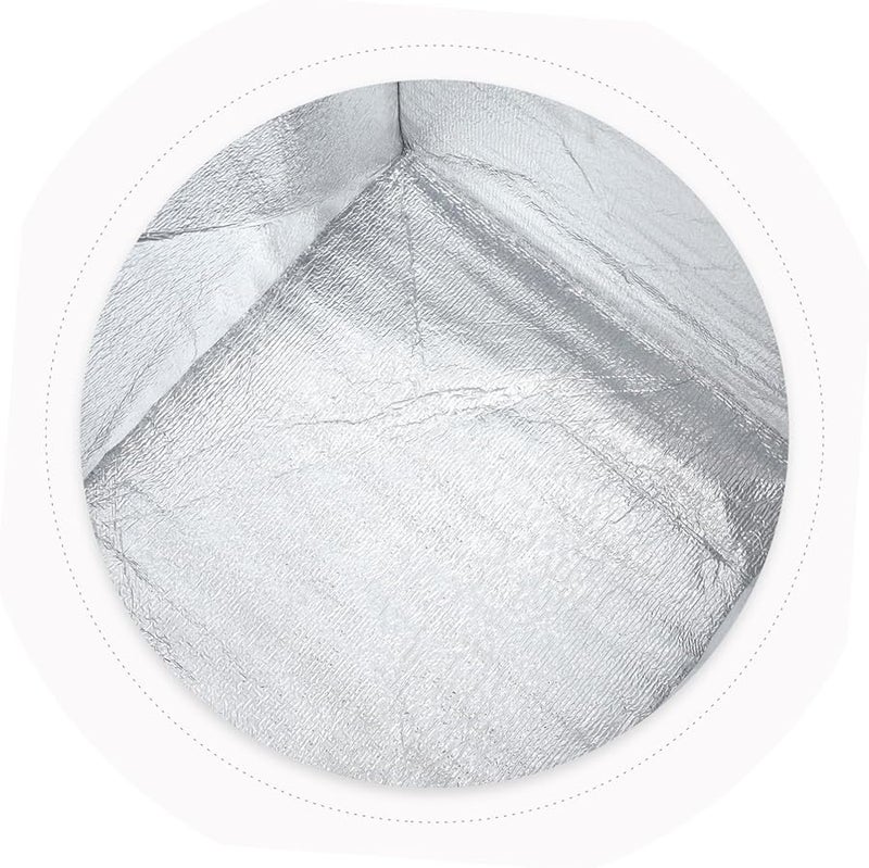 حقيبة تسوق معزولة قابلة لإعادة الاستخدام مع سحاب مبرد حراري للتخييم والنزهات وتخزين الطعام - Image 4